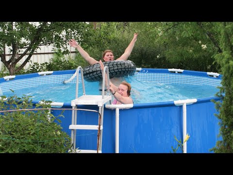 Видео: ВЛОГ В бассейне в грозу !!! / У Светы в гостях  15 июля 2018 г.