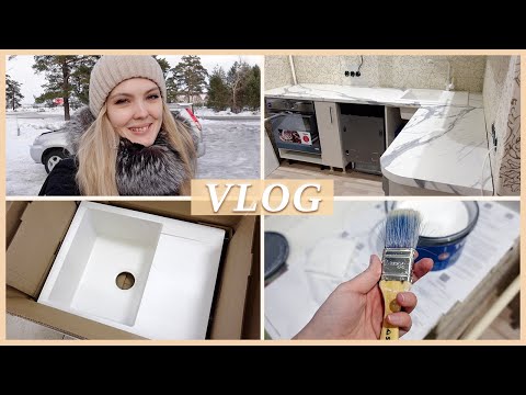 Видео: МОНТАЖ КУХНИ | ПОКРАСКА БАТАРЕИ | НОВАЯ МОЙКА
