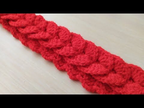 Видео: Повязка на голову крючком. Crochet headband