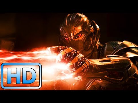 Видео: Железный человек, Тор и Кэп против Альтрона, Ртути и Алой ведьмы / Мстители: Эра Альтрона (2015)