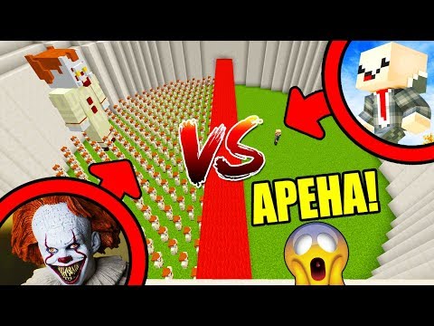 Видео: 1000 КЛОУНОВ ОНО ПРОТИВ НУБИКА В МАЙНКРАФТ! РОЛЕВАЯ ИГРА АРЕНА МОБОВ!