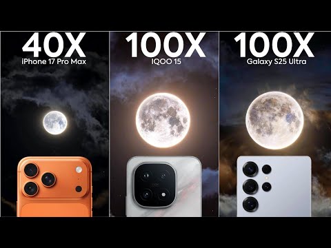 Видео: Сравнение тестов Live Zoom IQOO 15, iPhone 17 Pro Max и Samsung S25 Ultra