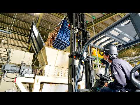 Видео: Переработка 5000 тонн отходов свинины в удобрения Японский завод