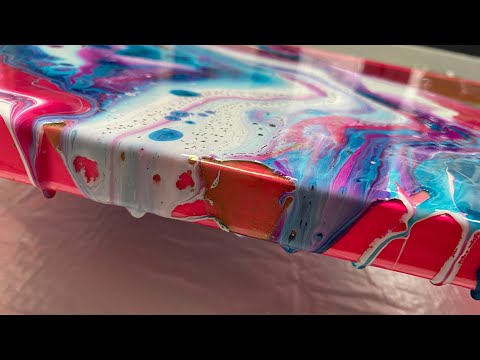 Видео: ФЛЮИДАРТ на прозрачном холсте! Такого Вы ещё не видели 🔥