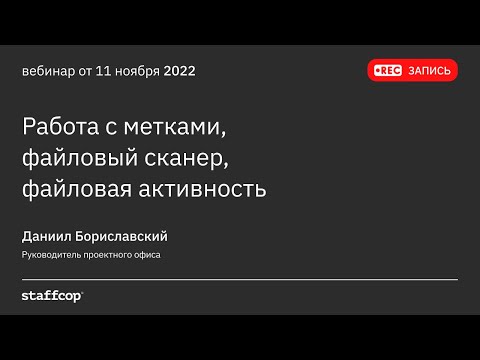 Видео: Работа с метками, файловый сканер, файловая активность