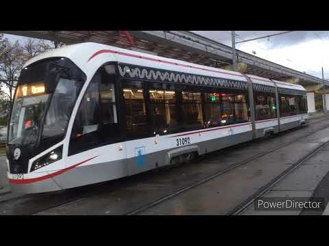 Видео: Трамваи 71-931М «Витязь-М», ВДНХ, 20.10.2020