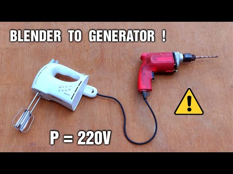 Видео: Я делаю электрический генератор 220 В, 600 Вт из двигателя ручного блендера.
