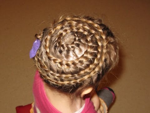 Видео: Косичка улитка, красивая прическа (вариант 6) Zöpfe Schnecke