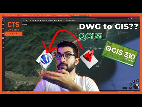 Видео: Как конвертировать Dwg в KML или любой другой формат ГИС (QGIS)