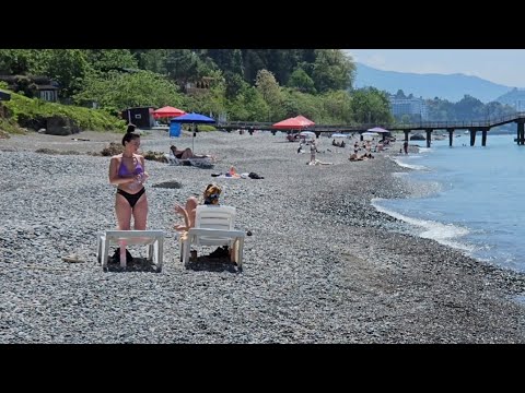 Видео: Батуми Грузия. Зелёный Мыс. Пляж. Batumi Georgia Beach 4K 🌞🇬🇪