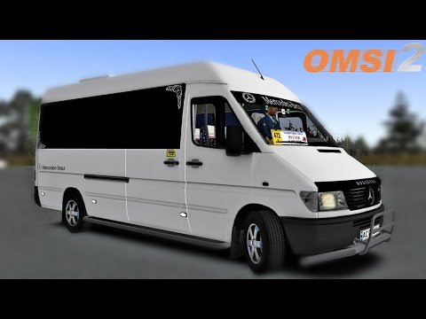 Видео: Маршрутка Mercedes Benz Sprinter 312D на карте Большая деревня