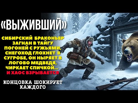 Видео: «ВЫЖИВШИЙ» в ТАЙГЕ загнали браконьера в лес в ружьями, бросается в логово с МЕДВЕДЕМ и... История