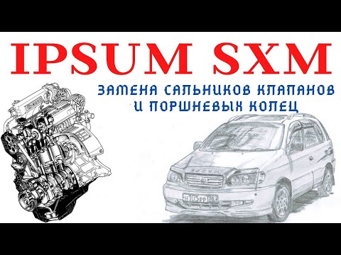 Видео: Ipsum SXM Замена сальников клапанов и поршневых колец на 3SFE