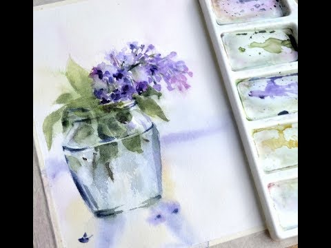 Видео: Супер-находка: палитра для пленэра с ali express + БОНУС рисую веточку сирени