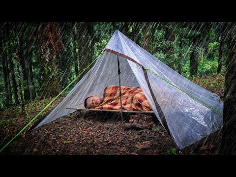 Видео: СОЛЬНЫЙ КЕМПИНГ С ПРОЗРАЧНЫМ ПЛАСТИКОВЫМ БРЕЗЕНТОМ‼️