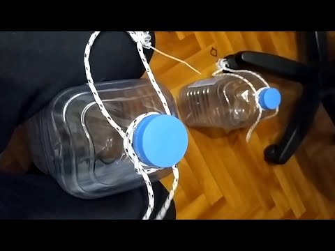 Видео: Как быстро сделать Ручки для баклажки из веревки (Бутылочный узел)