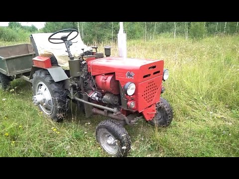 Видео: #самодельный_трактор  🚜 с дизелем Д 21 самодельный прицеп Homemade tractor​​​​​