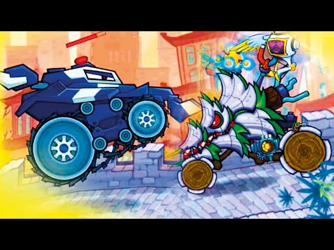 Видео: #33 Эволюция Елозавра Новая тачка против Боссов Хищные Машины Car Eats Car 3 Битвы мульт