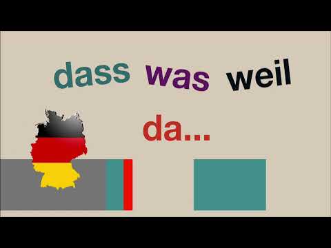 Видео: DASS, WAS und WEIL, DA разница и использование союзов. Разбираем вместе. Легко и просто А2, В1