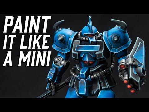 Видео: Ручная роспись Gunpla как миниатюры | Гуф Кастом Китбаш