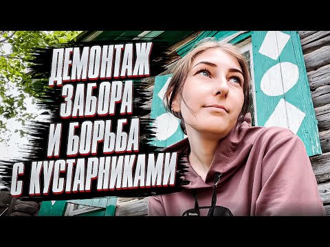 Видео: ДЕМОНТАЖ ЗАБОРА | БОРЬБА С КУСТАРНИКАМИ  |  КУПИЛА ДОМ В ДЕРЕВНЕ ЗА 50К РУБЛЕЙ