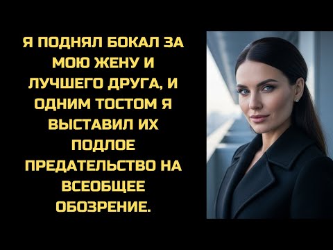 Видео: Я подошёл к их столику с бокалом.'Предлагаю тост', - сказал я, - 'За мою жену и моего лучшего друга'