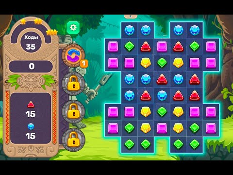 Видео: Игра "Джевелс Блиц 4" (Jewels Blitz 4) - прохождение