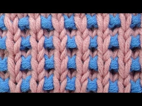 Видео: Эффектный узор вязания спицами   урок25