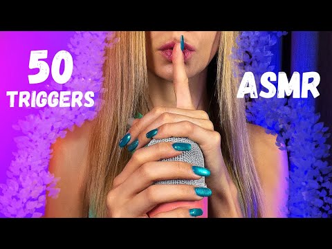 Видео: No talking ASMR / 50 TRIGGERS in 50 minutes / 50 триггеров за 50 минут