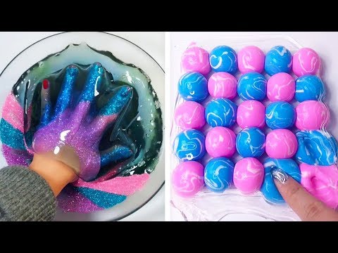 Видео: Самое удовлетворяющее видео слизи ASMR | Релаксирующая странно удовлетворяющая слизь 2019 | 387