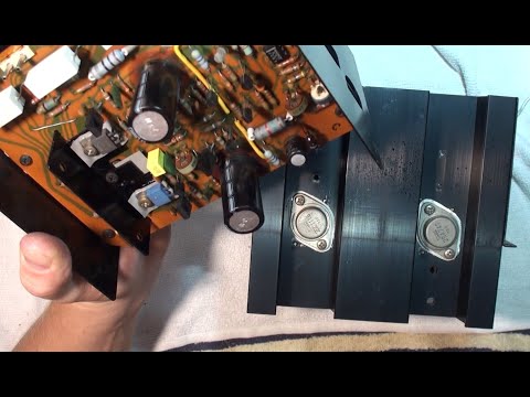 Видео: SANSUI AU-707 блоки оконечного усилителя, замена термопасты, пропайка, слабые места, профилактика.