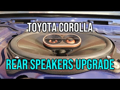 Видео: Обновление задних динамиков, Toyota Corolla — как снять заднюю полку и установить новые динамики 6x9
