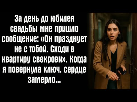 Видео: За день до юбилея свадьбы мне пришло сообщение： «Он празднует не с тобой. Сходи в квартиру...