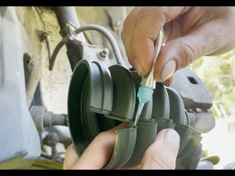 Видео: Замена резинового пыльника ШРУСа с использованием разрезной резины