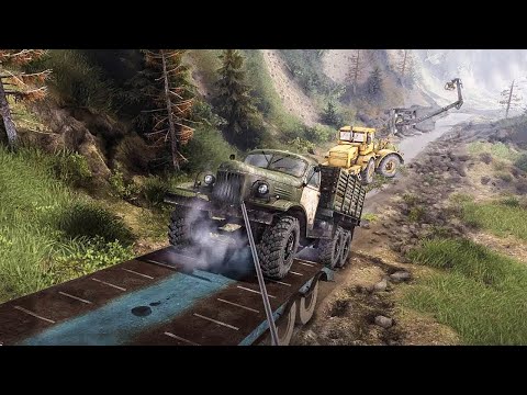 Видео: Урал. Эвакуация ненужной техники из перевала. Задача вытянуть бензовоз ЗИЛ 130 на Холм. Spintires