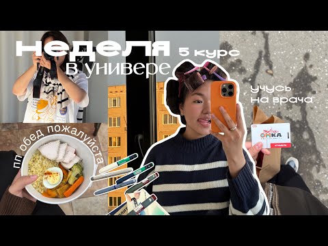 Видео: Первая неделя на 5 курсе меда | влог | мои планы, образы, курс по фото 