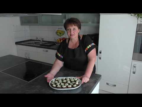 Видео: Антипасти - Шампиньоны со сливочным сыром. Antipasti. Pilze mit Frischkäse