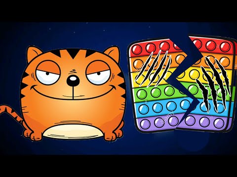 Видео: Котик Едун рушит школу, мультик игра Детский летсплей про кота #13