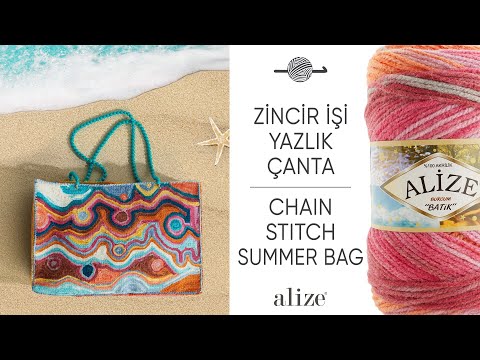 Видео: Alize Burcum Batik ile Yazlık Çanta • Summer Bag • Летняя сумка
