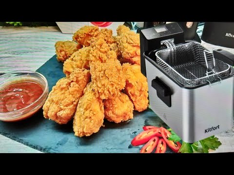 Видео: Обзор и тест фритюрницы Kitfort KT-4054 Готовим острые крылышки как в KFC