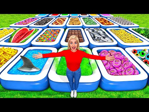 Видео: Выбери Правильный Бассейн, Чтобы Выжить Челлендж с Mega DO Challenge