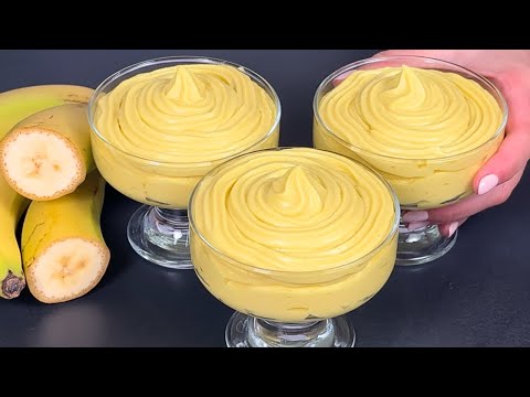 Видео: Банановый мусс за 5 минут! Готовлю его каждый год на Рождество — всем очень нравится!