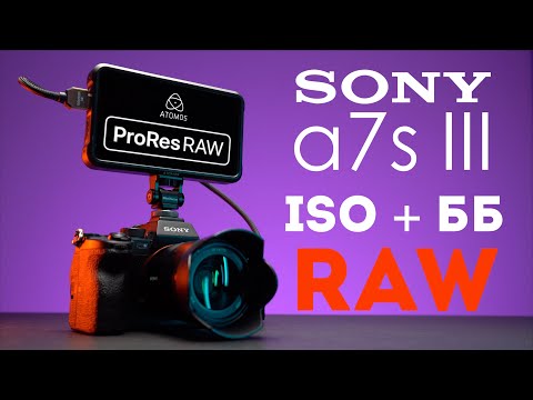 Видео: Sony a7s iii ProRes RAW Atomos Ninja V ISO и Баланс Белого обзор и сравнение