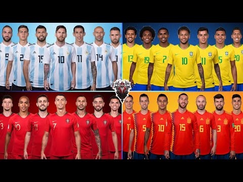 Видео: Аргентина против Бразилии против Португалии против Франции против Испании 2018 – Роналдо Месси Не...