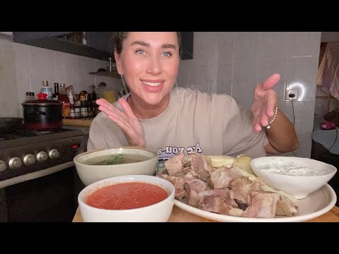 Видео: МУКБАНГ/АВАРСКИЙ ХИНКАЛ/Очень вкусно и сытно