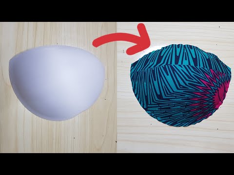 Видео: Как обтянуть чашечку бюстгальтера тканью и вырезать льняную часть // Простое пошаговое руководство