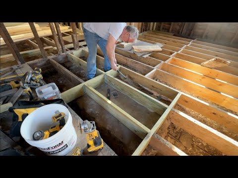 Видео: ВЫРАВНИВАНИЕ ПОЛОВ в доме 1930-х годов