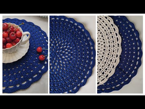 Видео: Мастер-класс по вязанию сервировочной салфетки // placemat #crochet #knitting