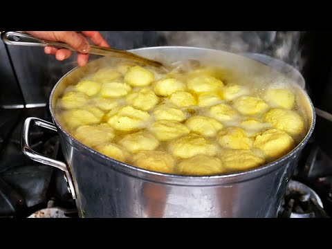 Видео: Нью-Йорк еда - Суп с шариками из мацы