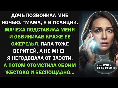 Видео: Дочь позвонила ночью: "Мама, мачеха подставила меня и обвинила в краже ее ожерелья!"